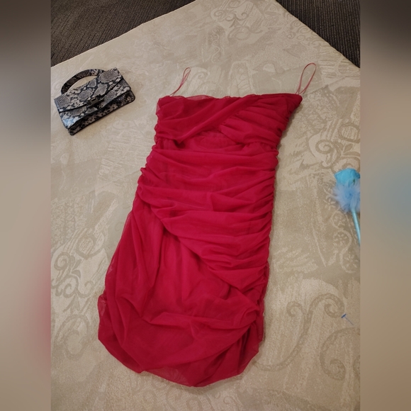 Amanda Uprichard Fuchsia Strapless Dress - Picture 2 of 5